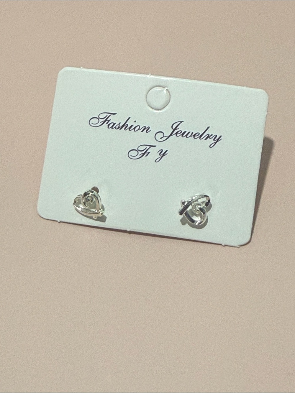 Fashion Jewelry Silver Heart Knot Studs